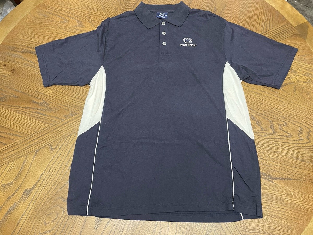 Penn State Nittany Lions Polo Shirt Blue Mens Large Short Sleeve