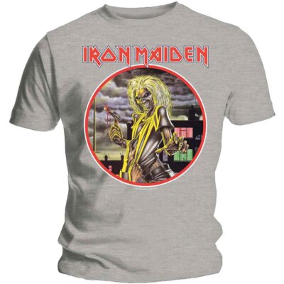 Iron Maiden Killers Circle T-Shirt Grey New | eBay