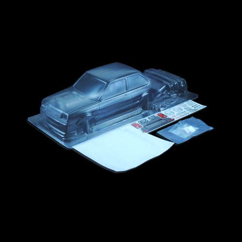 1/10 Lexan Clear RC Car Body Shell for TOYOTA STARLET KP61 WT195mm - Picture 2 of 6