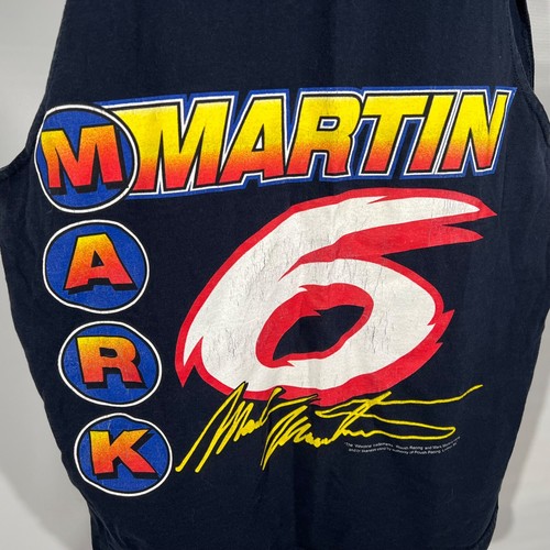 Vtg 90s Mark Martin NASCAR Racing Tank Top Tee Shirt Large RARE - Picture 3 of 7