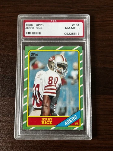 1986 Topps Jerry Rice PSA 8 #161 RC Rookie NM-MT 05225515