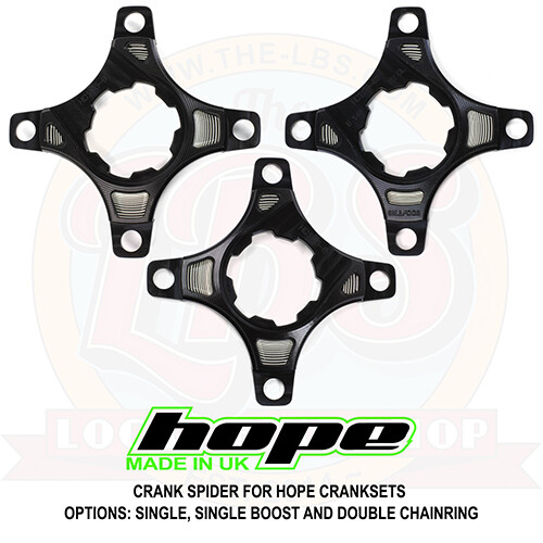 Hope Cranks Crankset Single / Dual / Boost Chainring 4 Bolt 104 BCD Spider New 