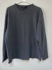 Brooks Brother Mens Long Sleeve Gray Sweatshirt Straight Hem Large