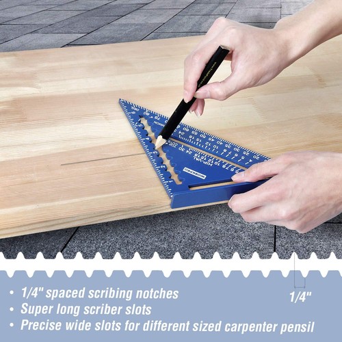 WORKPRO 8-inch Try Square Tool/2PIECE Rafter Square &Combination Square Tool Set - Picture 15 of 25