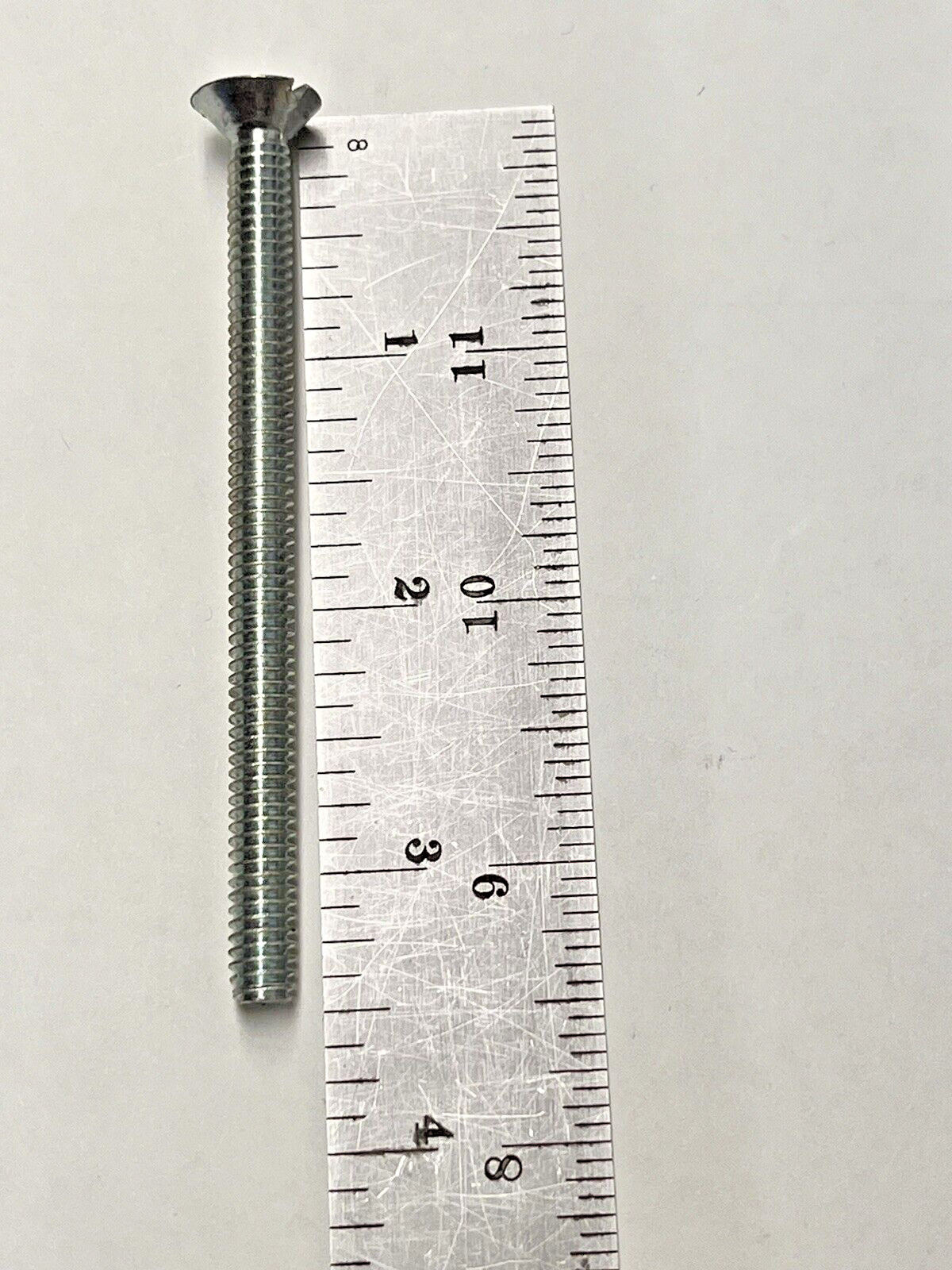 (100) 1/4-20 X 3-1/2 Slotted Flat Head Machine Screw Steel Zinc Long Countersunk