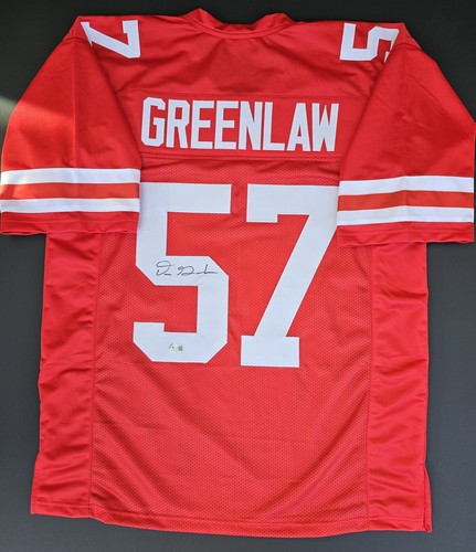 DRE GREENLAW Autographed SF 49ERS Red Custom Jersey SZ XL. BECKETT