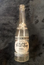 Vtg. Mil-Kay Bottle...Orange Phosphate Vitamin Drink..10oz. Textured Clear..ACL