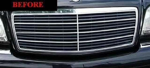 MERCEDES CLASE W126 1979-1991 MOLDURA CROMADA PARA PARRILLA 79 80 81 82 83 84 Foto 4 de 4