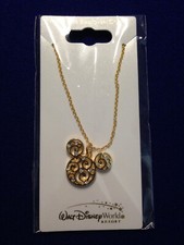 Disney Parks Arribas Mickey Icon Filigree Necklace with Crystals from Swarovski