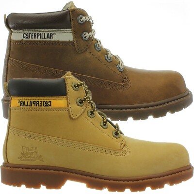 Caterpillar Colorado J braun beige Jungen Stiefel Boots Booties Leder NEU