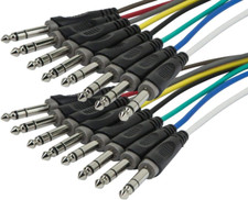 Monoprice 8-Channel 1/4-Inch TRS Male to 1/4-Inch TRS Male Snake Cable - 3 Feet,
