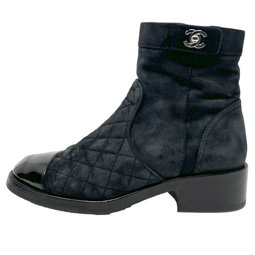 2023 Chanel Women Ankle Boots Shoes Black Sz 41 Only sold in