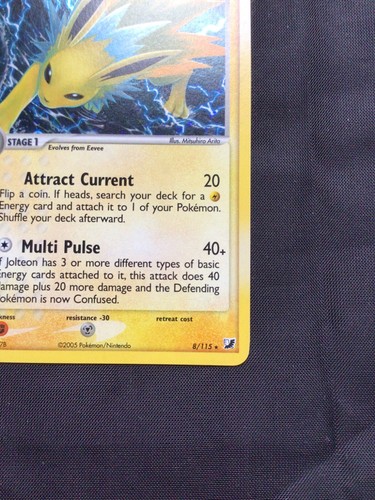 Pokemon Cards: EX Unseen Forces Rare Holo: Jolteon 8/115 - Picture 5 of 11