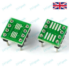 ????0.1" DIP8 Adapter PCB board + Pins 1.27mm/0.65mm SOIC8 TSSOP8 MSOP8 SOP8 SO8