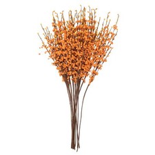 Artificial Flowers 15Pcs 21.3" Faux Bulk Branches Bouquets Orange Home Decor