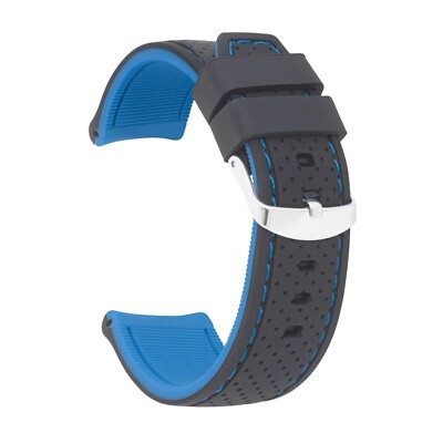 24mm Rubber Watch Band, Silicone Rally Strap for Armand Nicolet JH9, SH5