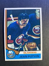 1974-75 Topps Hockey Jean Potvin New York Islanders Rookie Card # 101 (a)