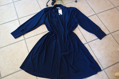 MAGNA Mantel Jacke Cardigan Oversized 44 46 NEU dunkelblau Stretch LAGENLOOK