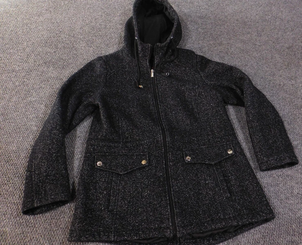 Jones New York куртка средний молнии женщин толстовка с капюшоном с подкладкой на открытом воздухе - Изображение 2 из 4