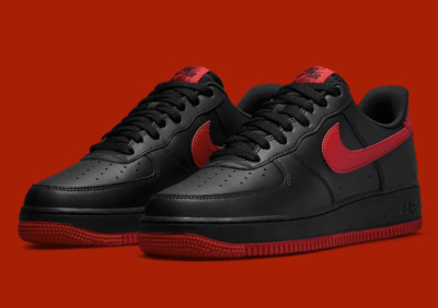 Nike Air Force 1 '07 Shoes Black University Red DC2911-001 Men's Multi Size  NEW | eBay