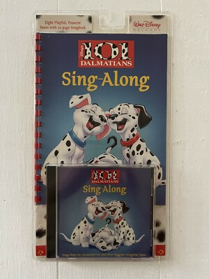 Walt DIsney's 101 Dalmatians Sing-Along CD with Book BRAND