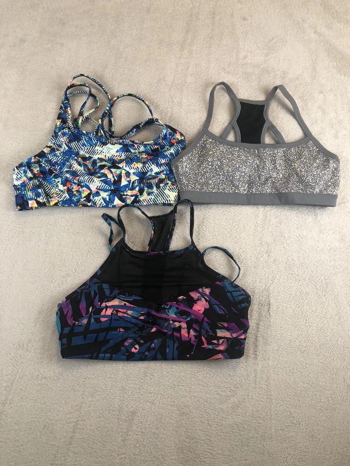 Lote de 3 sujetadores deportivos Gap Fit bajo impacto pequeños Foto 2 de 4