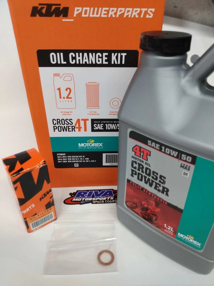 KIT CAMBIO ACEITE SINTÉTICO COMPLETO KTM MOTOREX OEM 1.2 L 10W/50 POWER SYNT U6921041 Foto 3 de 4