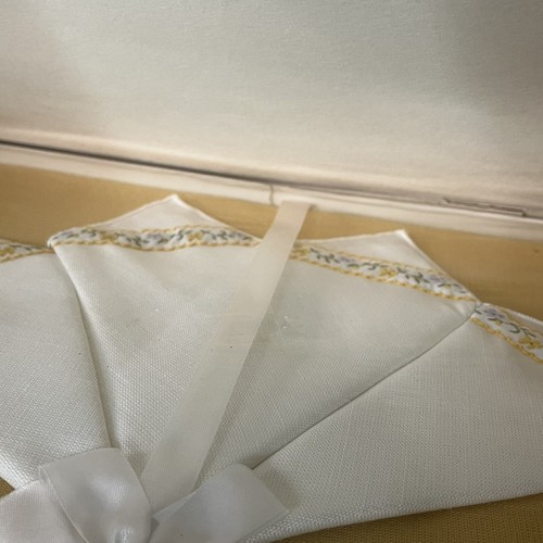 VTG MCM 60's Empress Tablecloth 52x52" & 4 Napkin Gift Sets New in Original Box - Picture 11 of 12