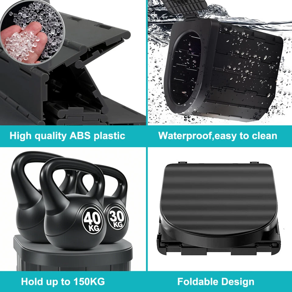 Foldable Portable Toilet Camping Potty Caravan Travel Camp Tent Hiking Outdoor - image 2 of 4