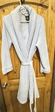 Laura Ashley Women  s Plush Robe Lavender Belted Size XL