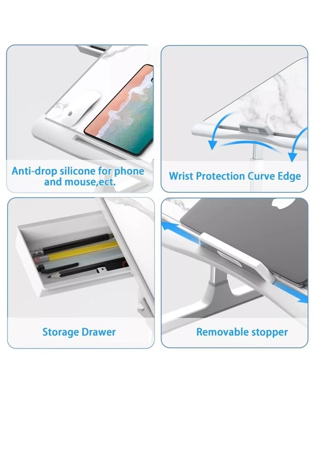 Laptop Bed Tray Table, Adjustable Sturdy Laptop Stand for Bed with Premium Ma... - Image 4 of 4