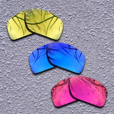 Golden Violet Purple Red Replacement Lenses For-Oakley Double Edge Polarized