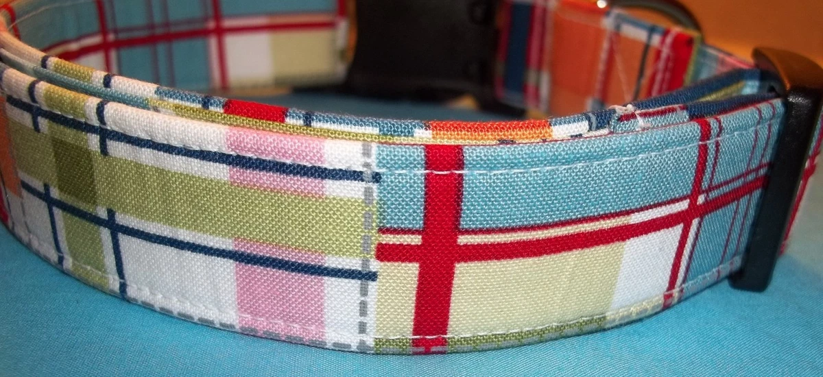 Preppy Plaid Terri s Dog Collar hand made adjustable Michael
