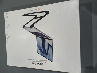 Curve Flex | Ergonomic Height & Angle Adjustable Aluminum Laptop/MacBook Stan...