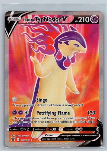 Hisuian Typhlosion V 169/189 Ultra Rare Astral Radiance Pokemon Holo Near Mint