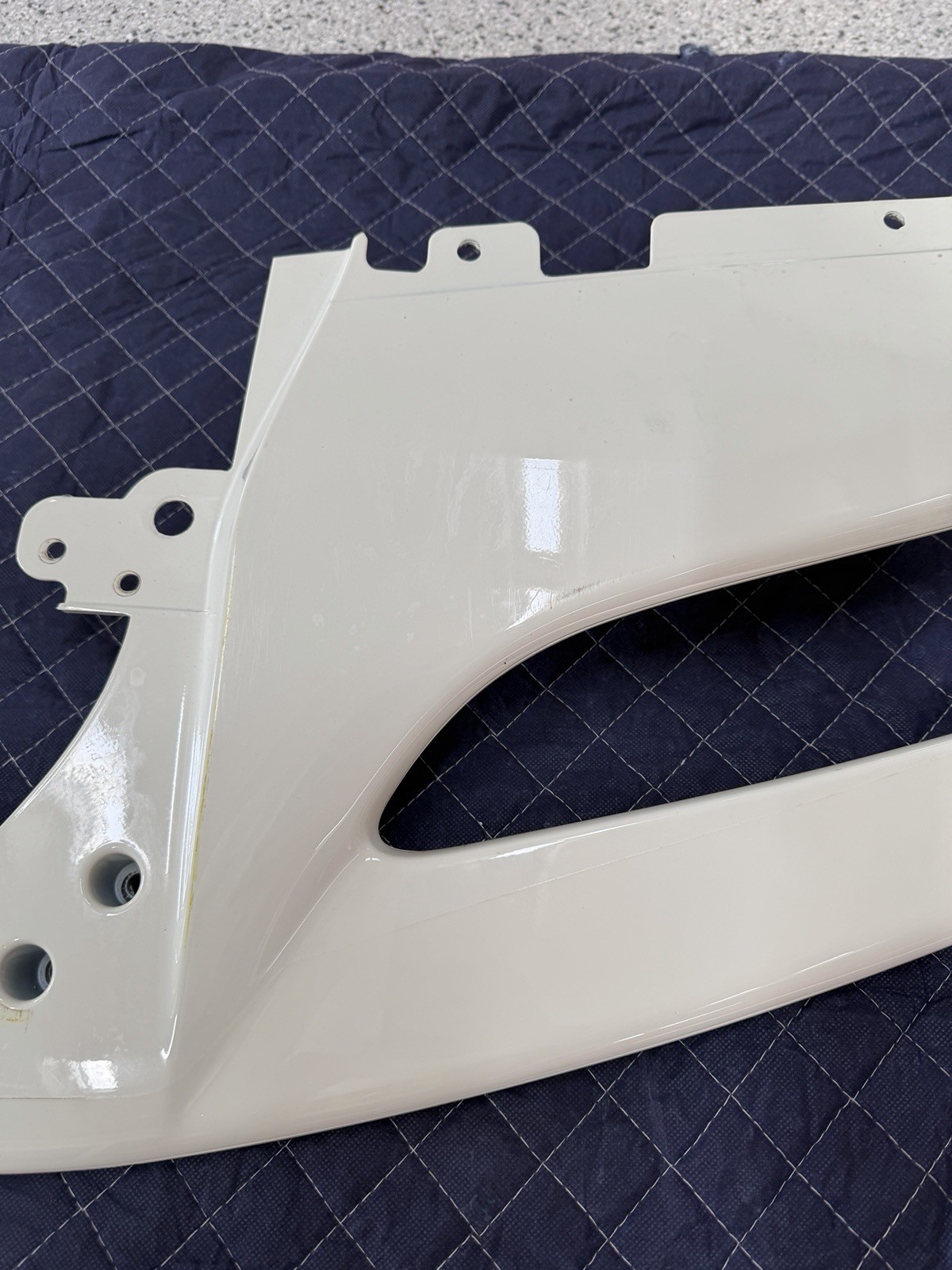 Ferrari 488 GTB OEM Front Lip Finished In Bianco Avus (PPF) 2015-19