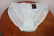 WACOAL RETRO CHIC HI-CUT BRIEF EMBROIDERED LACE PASTEL BLUE SIZE 6-M & 8-XL