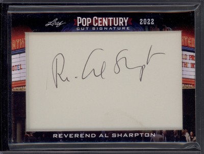 2022 Leaf Reverend Al Sharpton Pop Century Cut Signature Auto