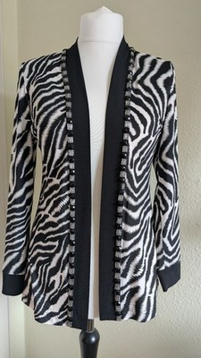 Murek Jacke elegant Zebramuster Perlen - Gr. 36-38