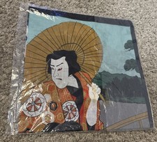 Vintage Ukiyo-e Art Geisha Japanese Made in Japan Hankerchief Scarf