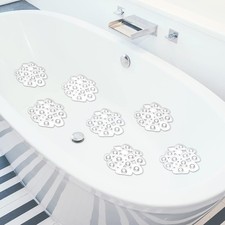 12 Pcs Non Slip Bathtub Stickers, Clear Anti Slip Shower Treads with Strong