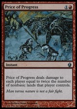 Price of Progress -Foil Light Play MTG Premium Deck Series: Fire and Lightning
