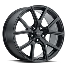 17x8 Voxx Replica Track Hawk Matte Black Wheels 5x5 (35mm) Set of 4