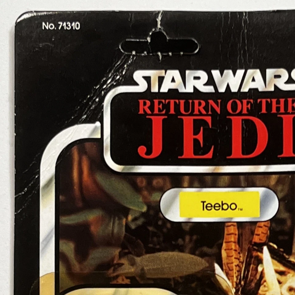 TEEBO EWOK - 1983 SIN USAR, EN CAJA -- Figura de colección 77A ROTJ Kenner StarWars con estuche estrella Foto 2 de 4