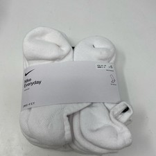Nike Kids Everyday Cushioned No-Show Socks White 6-Pair YTH 3Y-5Y