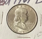 1961 D Franklin Half Dollar 90% Silver AU+