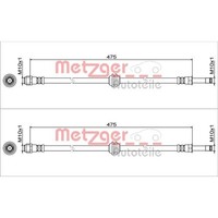 2X Metzger BremsschlÄUche Vorne Beidseitig Passend FÜR MERCEDES-BENZ Evito