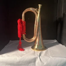 Military/ Scout/ Cavalry Brass/ Copper Bugle Vintage British Army Repro .