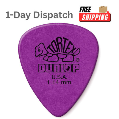 Jim Dunlop Tortex 1.14mm Guitar Picks   12 Pack Purple