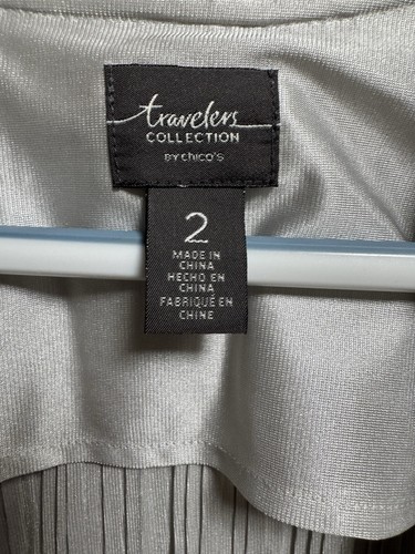 Travel Collection by Chicos 2X Chaqueta de Vestir Plateada - Imagen 5 de 5